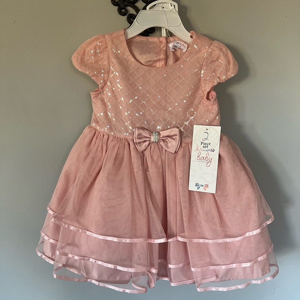 Pink Sequin Kids Dress 18 mo